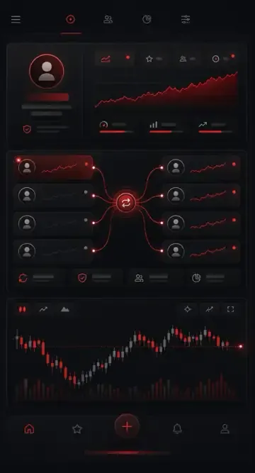 Trading app mockup